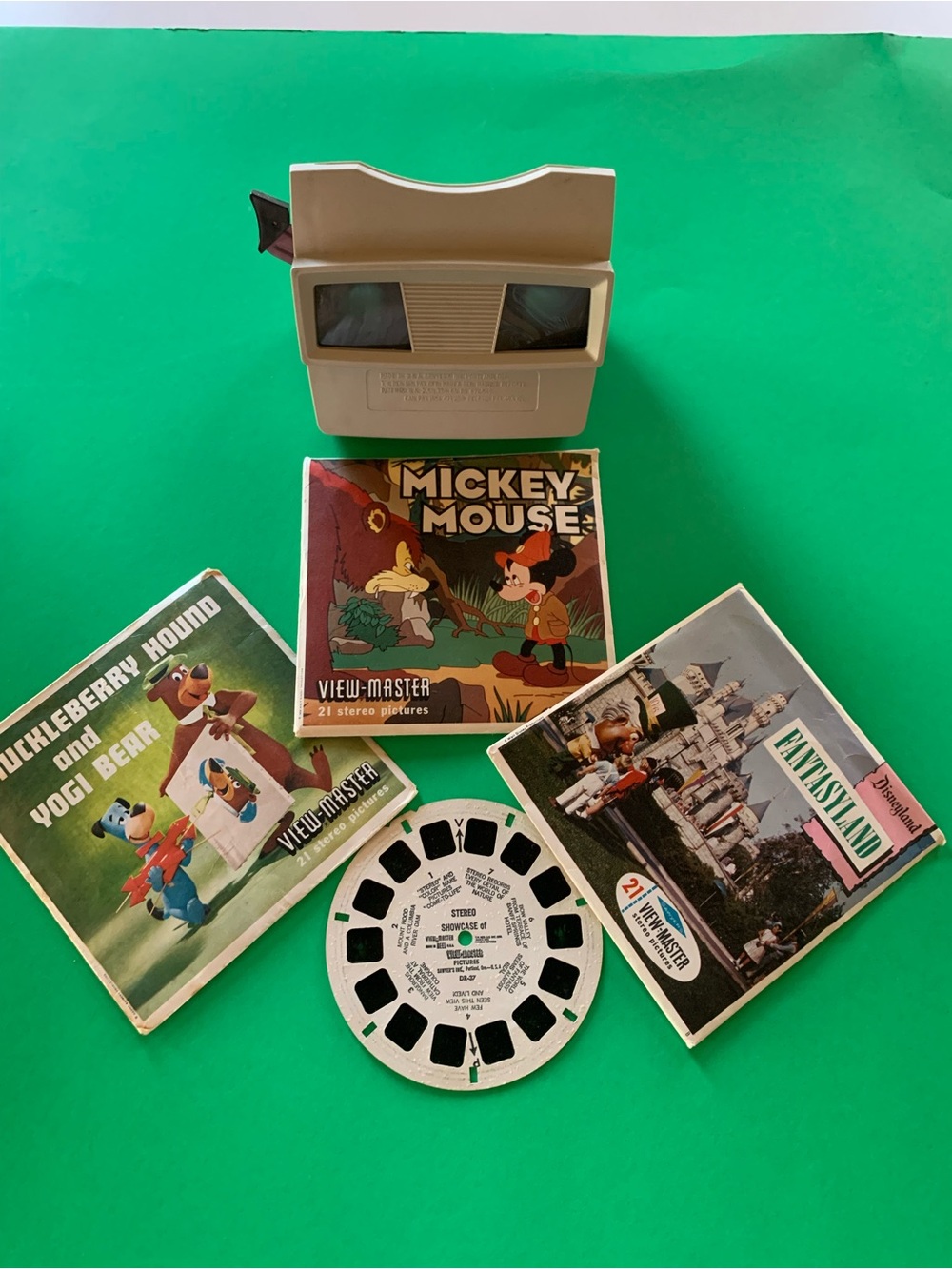 Vintage View-Master with Mickey Mouse,Fantasy Land,Lassie,Yogi,Huckleberry
